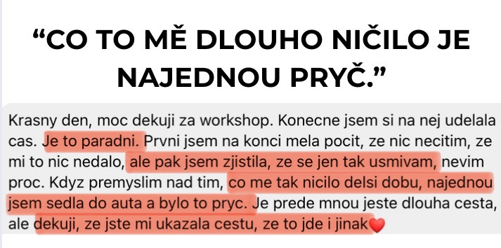 Reference účastníka webináře