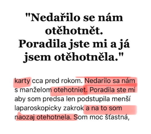 Reference účastníka webináře