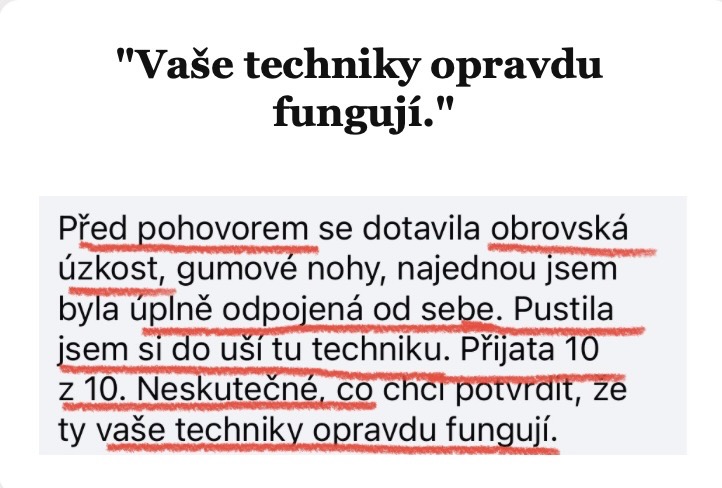 Reference účastníka webináře